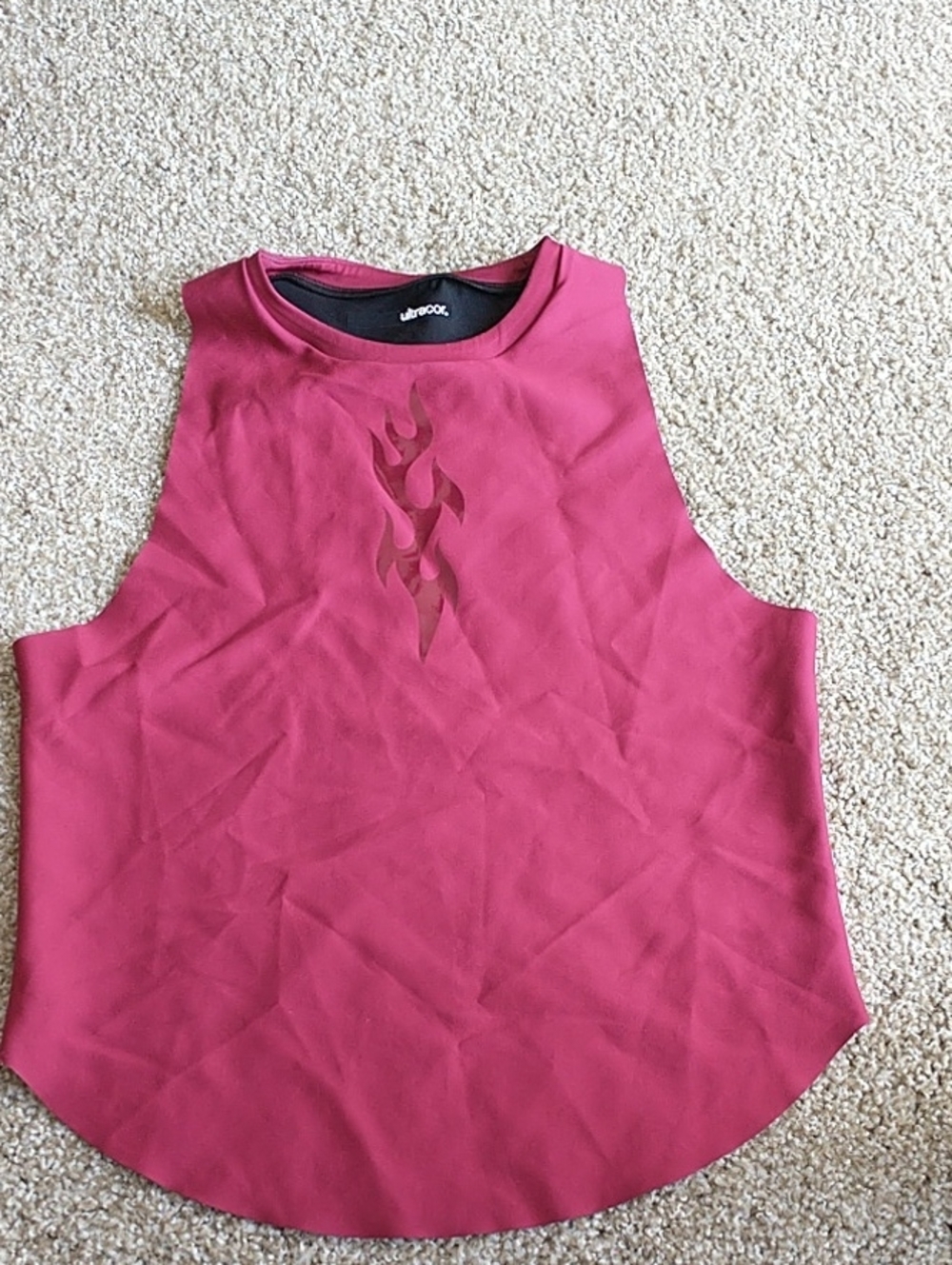 Ultracor Women's Magenta Laser-Cut Flame High-Neck Tank